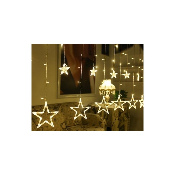 LED String Lights 220V EU Plug Star Light Julbelysning inomhus/utomhus Dekorativ lampa Kärleksgardiner för festbröllopsbelysning (varmvitt)