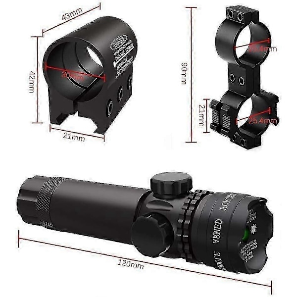 Taktiskt Grönt Lasersikte Grön Laserpekare