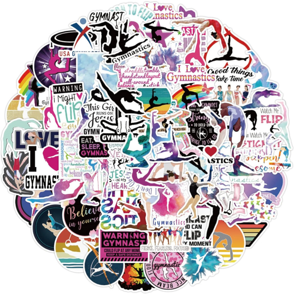 50 Yoga Fitness Träningsgymnastik Doodle Creative Stickers