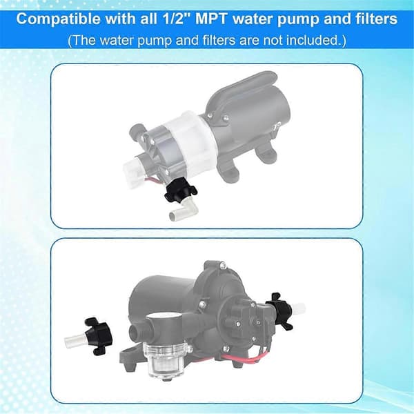 4-pack Barb Vinkel och Rak Sviveladapter RV Vattenpump As Shown