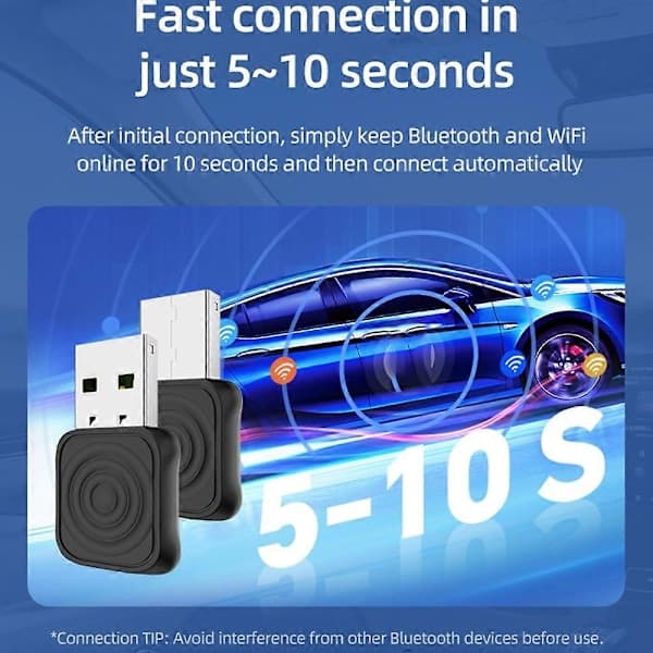 CARLINKIT Mini Ultra Trådløs CarPlay Android Auto Adapter til Kablet CarPlay Android Auto Bilopgradering
