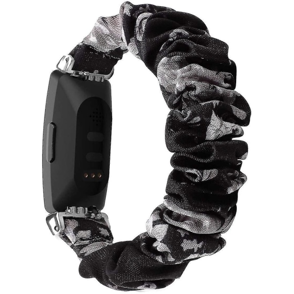 Scrunchies-kompatibel Fitbit Inspire 2 printed armbandsersättning