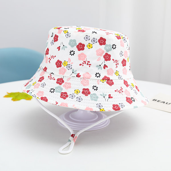 Sommar Panama Baby Flickor Hattar Tecknade Pojkar Fiskarhatt Baby Solhatt Utomhus UV Hinkhatt Småbarn Barn Panama Solkeps color dinosaur 54(4-7 years old)