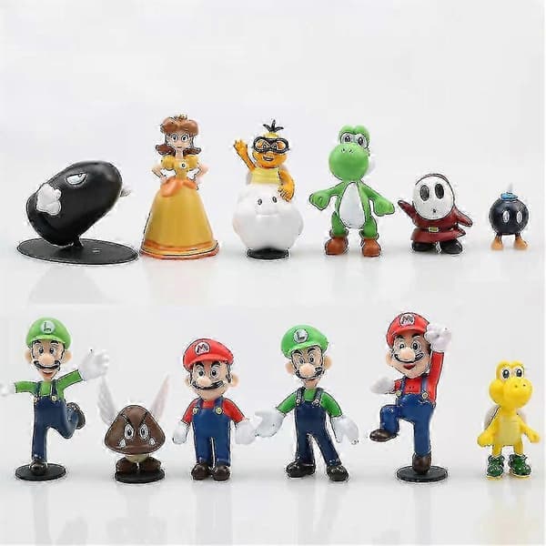 18 stk./sett Super Mario Action Figur Leke Dekorasjon Gave