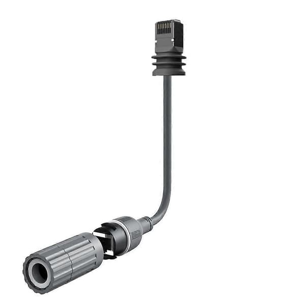 For rektangulær Gen3 V3 erstatningskabeladapter for kabel RJ45 Ethernet hunnkontakt parabolside Gray