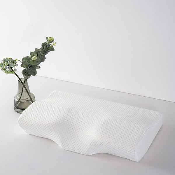 Memory Foam Kudde 50*30CM För Nackskydd Fjärilsformad Kudde Långsam Återhämtning Sovkuddar Avslappnar Halsryggen White 50x30cm