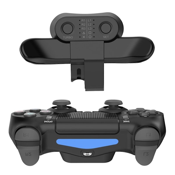 Ps4 Back Clip Extender Sort, Ps4 Controller Paddles Bagknap Tilbehør/turbo Funktion Fps/tilpasning Mapping Knapper/audio Jack
