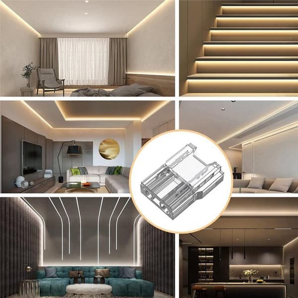 LED Strip Lysforbindere, 60 Stykker, 2 Pin, Gennemsigtig, Loddefri