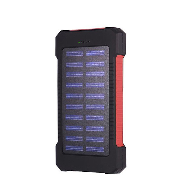 20000mAh Bärbar Solenergi för Utomhusbruk, Vildmarksfiske, Camping, Högkapacitets Backup-energi, Snabbladdning, Mobil Energi Rojo