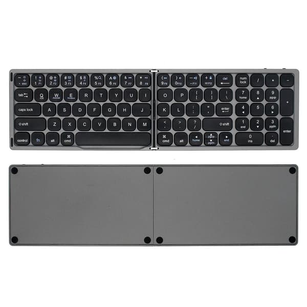 Wireless Bluetooth keyboard, 81 keys foldable keyboard for tablet and smartphone