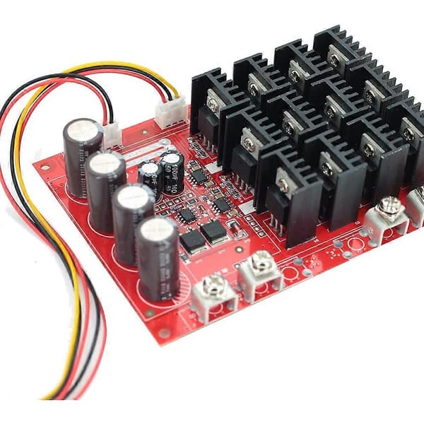 Motorstyring, PWM DC Motorhastighetskontroller 10-50V 60A Høy HHO RC Driver PWM Kontrollermodul Red