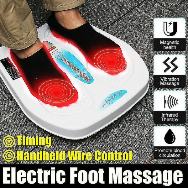 Fot Ben Vibration Blodcirkulation Booster Feet Massager med uppvärmd 9 lägen Xd.