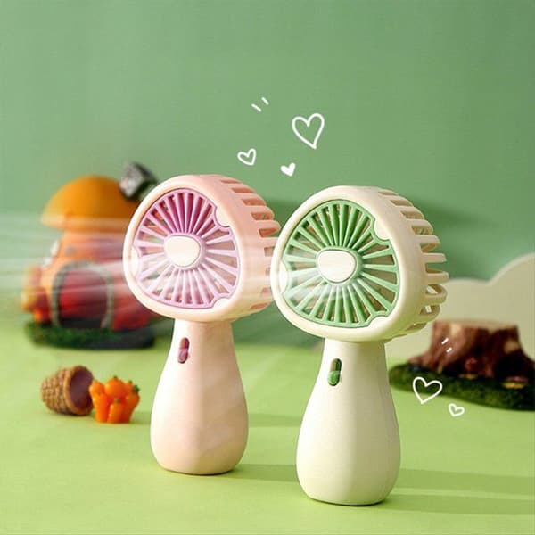 Mini bærbar lydløs ventilator til kontor, studerende, opladning, udendørs, rejser, tur, B