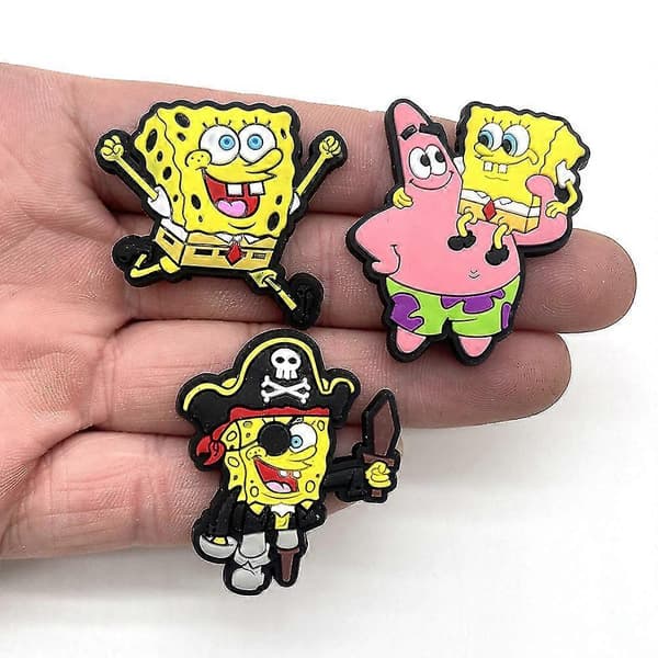 12 stk. Spongebob Square Tema Sko Ch Sko Rotte Ch For Tresko Sls Sko Tilbehør
