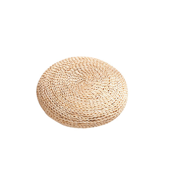 Tatami Futon Meditasjonspute tykk/tynn Rund Pute Maiskolbe Stråflettet Matte Japansk Stil Pute med Silkevatt Single Layer diameter 30