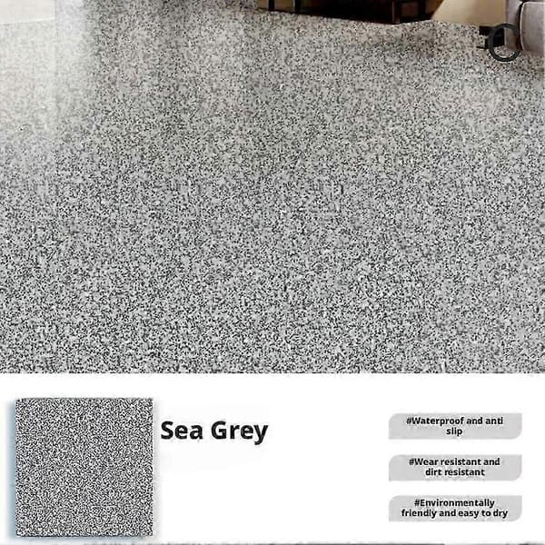 Højglans Marmor Effekt Epoxy Gulvmaling til Garage og Betonoverflader Dark gray