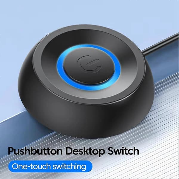 Computer Desktop Switch 1,8m PC Bundkort Ekstern Start Strøm LED Lys Knap Forlængerkabel Rund Startkontakt B White