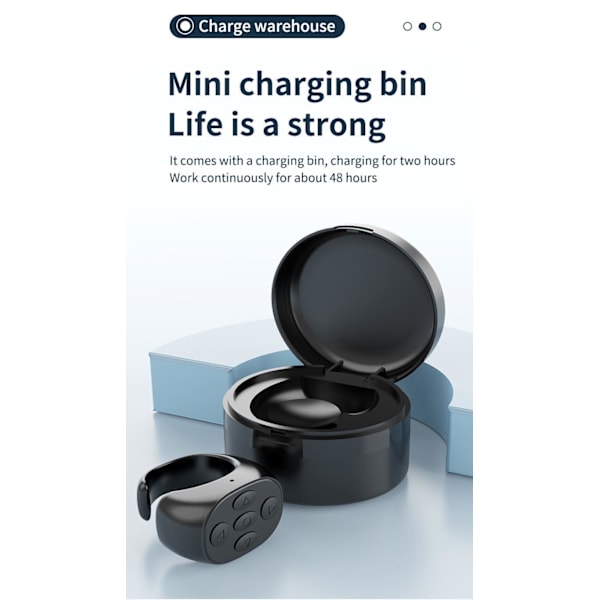 TikTok Scrolling Ring Remote Control, Wireless Bluetooth Scrolling Ring, Camera Shutter Remote Control for Phone iOS, Android