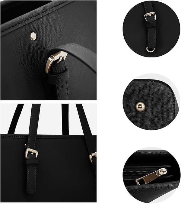 Dame shopper klassisk elegant håndtaske sort
