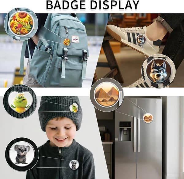 Manual Button Machine Badge Maker DIY Craft Tool Refrigerator Magnets Toys Magic Book Ergonomic Arc-shaped Handle Punch Press Kit