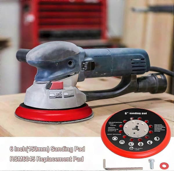 150 mm Multihole Slibepude til Bosch RSM6045, GEX 34-150 & GEX 40-150 Excentersliber med Nøgle (Medium)