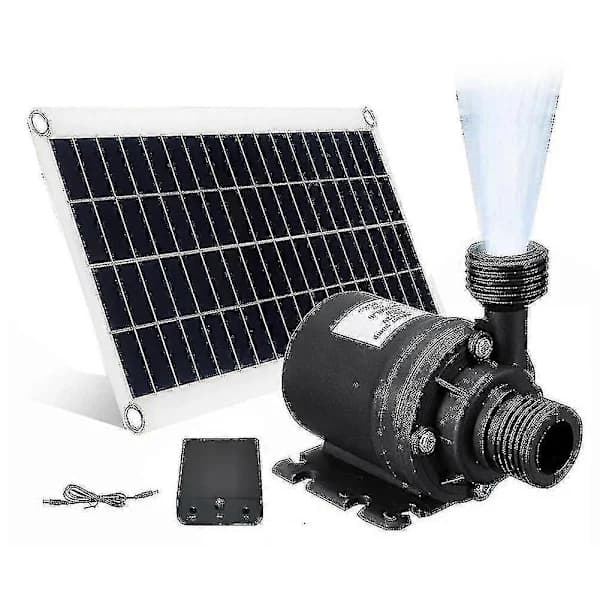 Solcellsdriven trädgårdsfontänpump - Tyst drift, 800 L/h, 12 V DC (50 W)