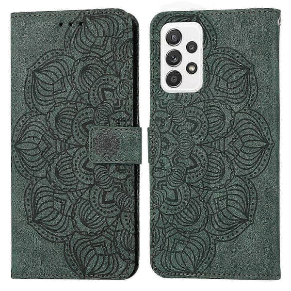 Til Samsung Galaxy A23 Mandala præget flip læder telefoncover