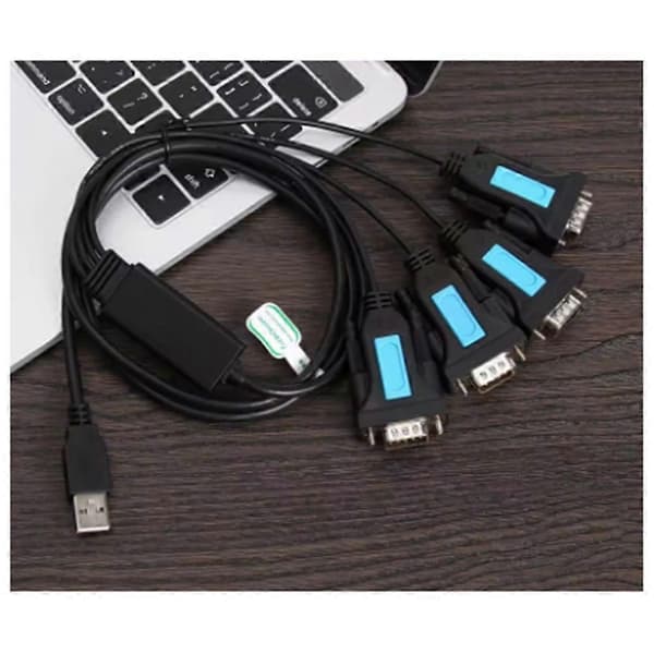 4-ports USB til RS232-kabel RS-232 9-bens DB9 serielt kabel PL2303-chipsæt han A-adapter til pc-notebook-tilbehør
