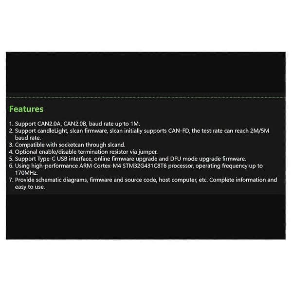 CANable V2.0 Pro CANbus Transceiver USB til protokollanalysatoradapter CAN2.0 seriell kontroller