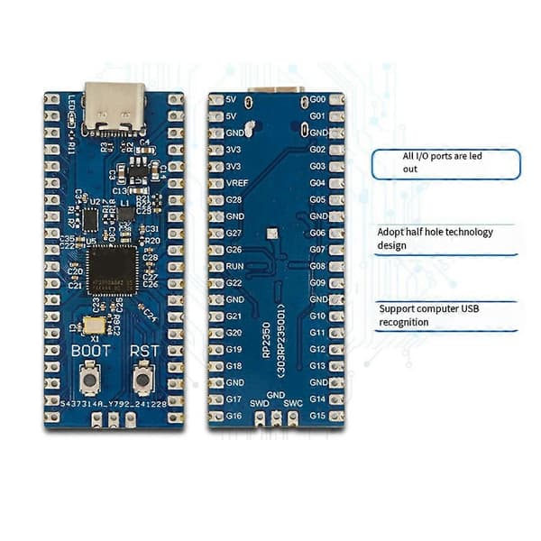 For Pico2-RP2350 udviklingskort er baseret på RP2350A, til Micro-Python, til