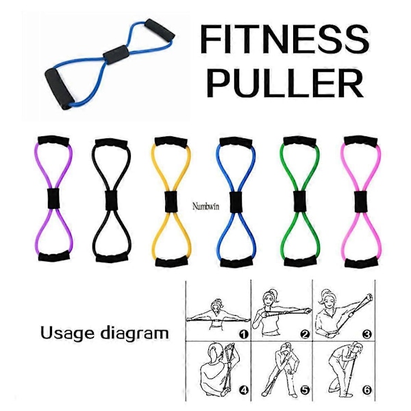 Jooga Fitness 11-osainen setti Pilates-varusteet ja -tarvikkeet kotitreeneihin, rengas, vastuskuminauhat, pakaranauhat, joogapallo ja venytyshihnat Black
