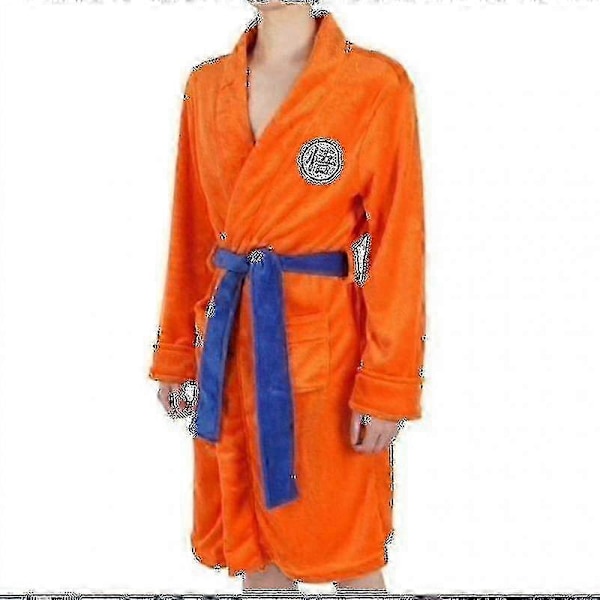 Anime Son Goku Fleece Paksuuntunut Kylpytakki Aamutakki Pari Kotiasu Z L 160-175