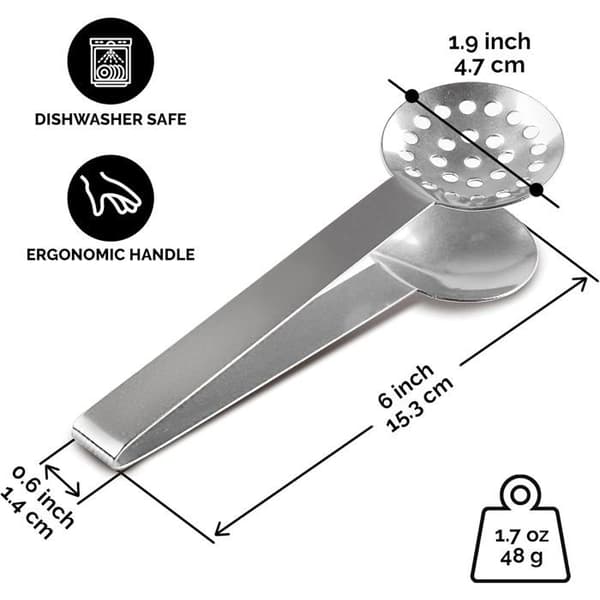 Teske i rustfrit stål - Praktisk te-infuser, multifunktionel køkkentang - Elegant og holdbart design 2-pak