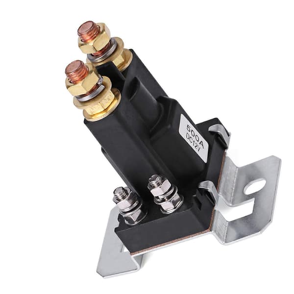 500A DC 12V Hög Ström Solenoid Auto Startrelä, Hög Ström Startrelä, 4-Pin SPST Startkontakt Dubbla Batterier Isolator