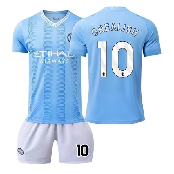 23-24 Manchester City Home Shirt Kit - Fotbollströja Kit - Utomhussport Snabbtorka skjortor Vit 10 24