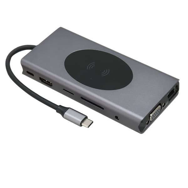 13-i-1 USB C Dockingstasjon Multifunksjonell Hub-adapter