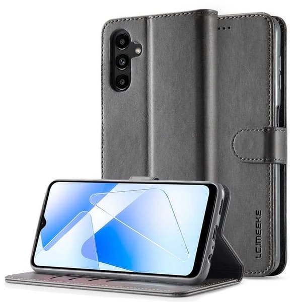 LC.IMEEKE Wallet Case Samsung A15 5G - Grey grå gray