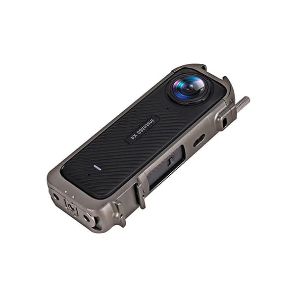 Beskyttelsesramme i aluminiumslegering for Insta360 X4 - Multifunksjonell kameraadapter med doble blitssko-fester Plastic Drainage