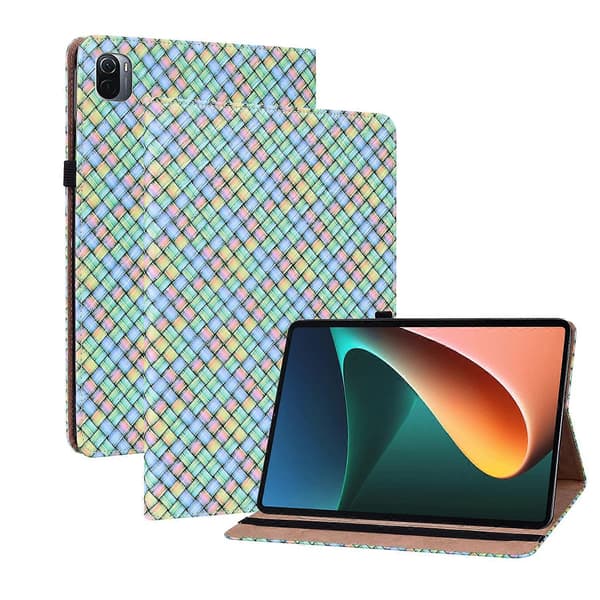 Til Xiaomi Pad 5 / 5 Pro Farvevævet Smart Læder Tablet Etui Rainbow
