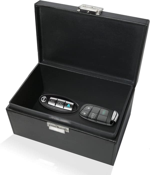 Ekstra stor Faraday-boks til bilnøgler - RFID-tyverisikring til bilsikkerhed - Nøgleboks
