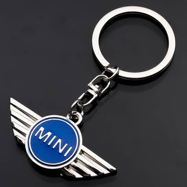 4-pack Long Chain Metal Keychain Car Logo Keychain Suitable for Mini Cooper