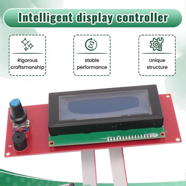 Smart Display Controller Ramps 1.4 2004 LCD-controller med adapter egnet til 3D-printer RepRap-adapter Red