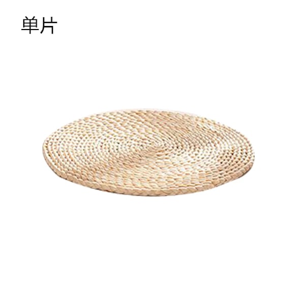Tatami Futon Meditasjonspute tykk/tynn Rund Pute Maiskolbe Stråflettet Matte Japansk Stil Pute med Silkevatt Single Layer diameter 40