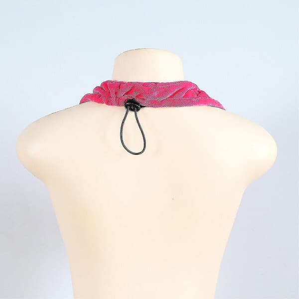 Dame Tata Håndklæde BH Crop Neck Wrap Lingeri Solid Fløjl Polyester A Red S