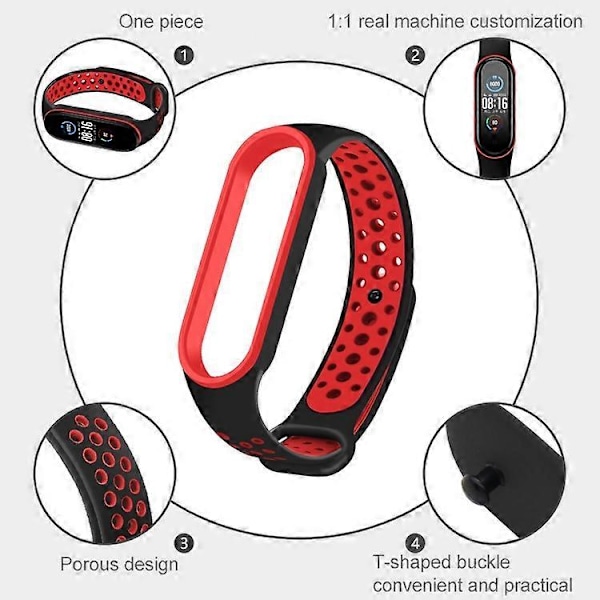 Stropp for Xiaomi Mi Band 5 Black Blue