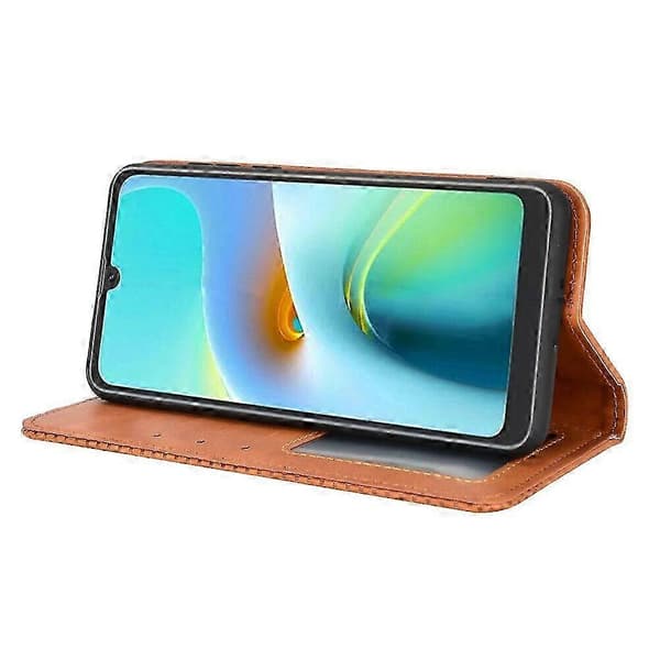 Fodral för Blackview A50 Ställ Skydd Magnetisk Stängning Läder Plånb... Brown