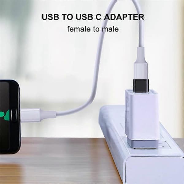 USB C til USB-adapter, USB C til USB 3.0 OTG-adapter, USB hunn til USB-C hann kompatibel med Pro, Gal Whiteblack