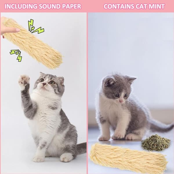 Kattleksaker, kattkuddar, mjuka och hållbara kattmyntaleksaker, interaktiva sparkleksaker