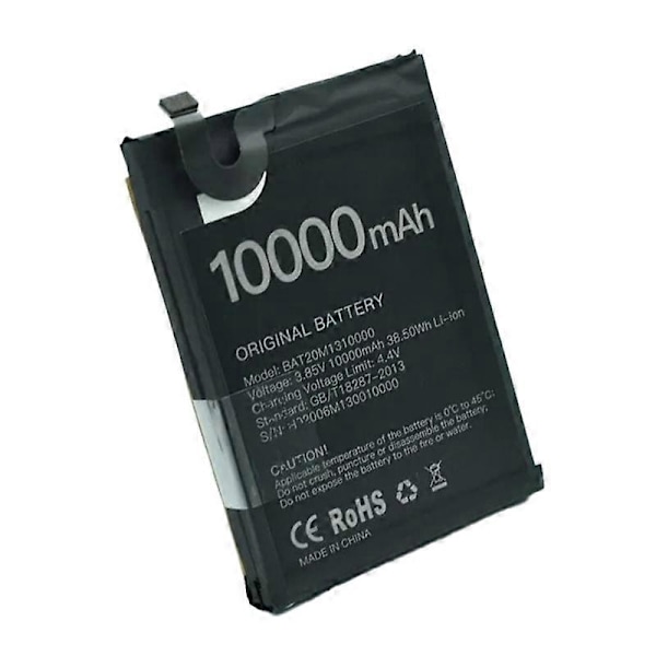 Til Doogee S88 Plus 3.85V 10000mAh Li-ion Polymer Batteri Samling Reservedel (Kode: BAT20M1310000)
