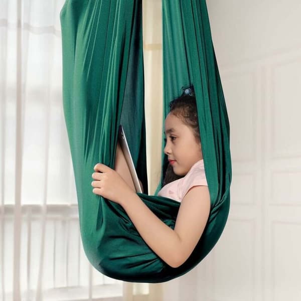Therapy Swing for Sensory Integration, Soft and Comfortable Hammock with Cocoon Compression Effect, Breathable Fabric Sensory Swing for Autism